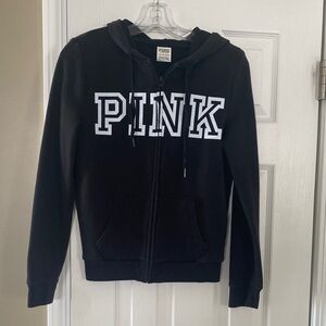 PINK Victoria's Secret women’s Black Zip-Up Hoodie